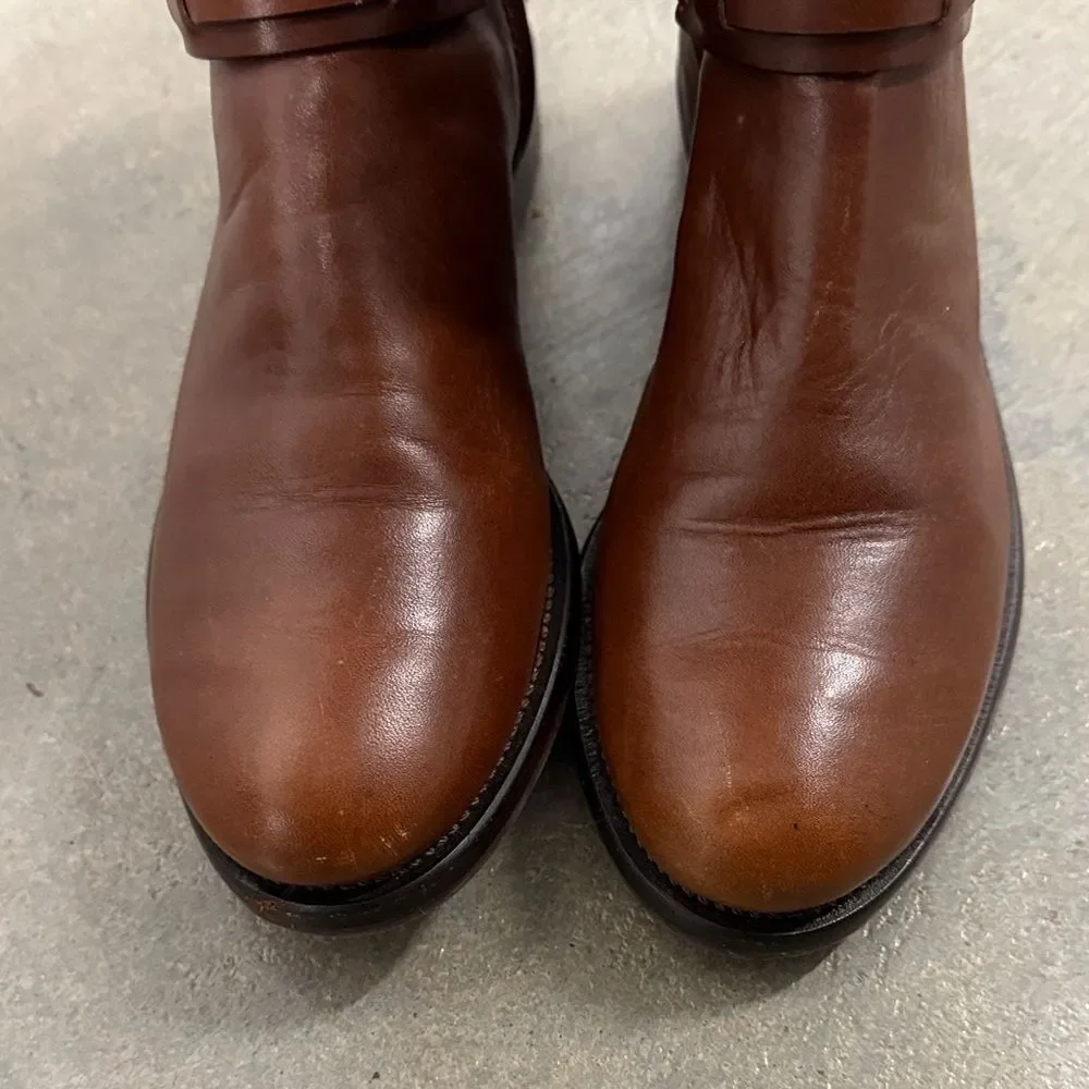Tory Burch Chestnut Leather Tall Boots